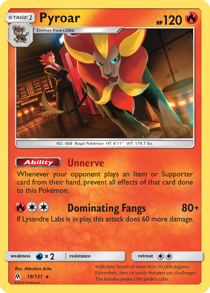 Pyroar (19/131) [Sun & Moon: Forbidden Light] | Jomio and Rueliete's Cards and Comics