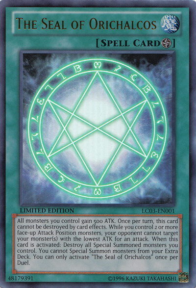 The Seal of Orichalcos [LC03-EN001] Ultra Rare | Jomio and Rueliete's Cards and Comics