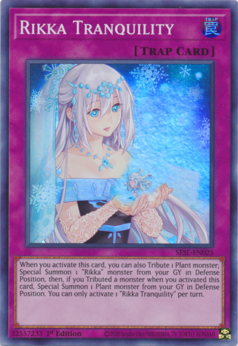 Rikka Tranquility [SESL-EN025] Super Rare | Jomio and Rueliete's Cards and Comics