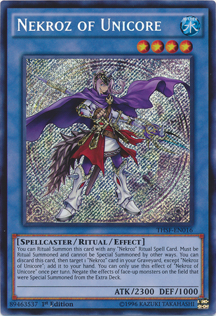 Nekroz of Unicore [THSF-EN016] Secret Rare | Jomio and Rueliete's Cards and Comics