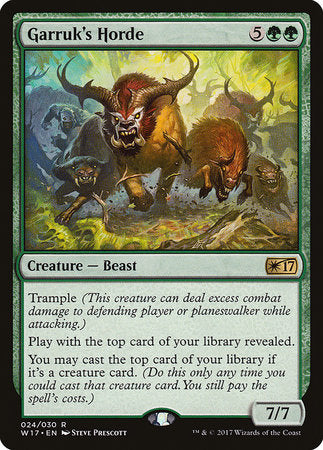 Garruk's Horde [Welcome Deck 2017] | Jomio and Rueliete's Cards and Comics