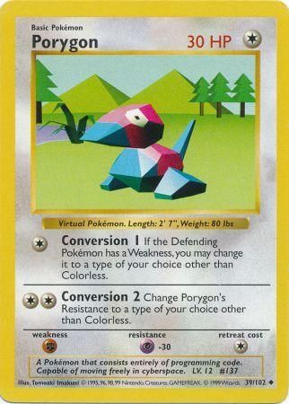 Porygon (39/102) [Base Set Shadowless Unlimited] | Jomio and Rueliete's Cards and Comics