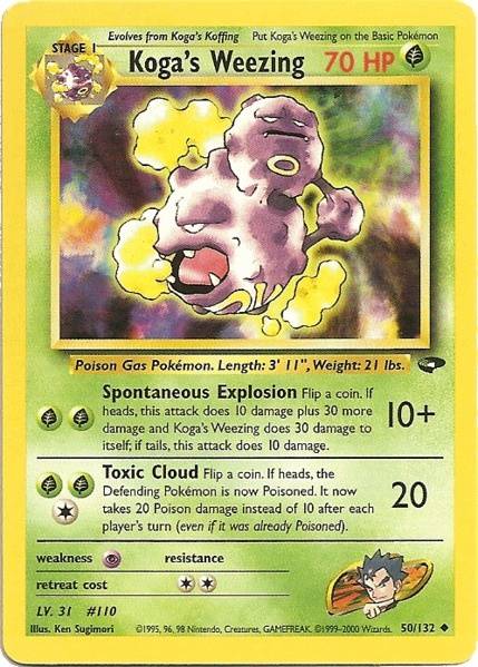 Koga's Weezing (50/132) [Gym Challenge Unlimited] | Jomio and Rueliete's Cards and Comics