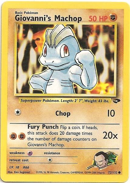 Giovanni's Machop (72/132) [Gym Challenge Unlimited] | Jomio and Rueliete's Cards and Comics