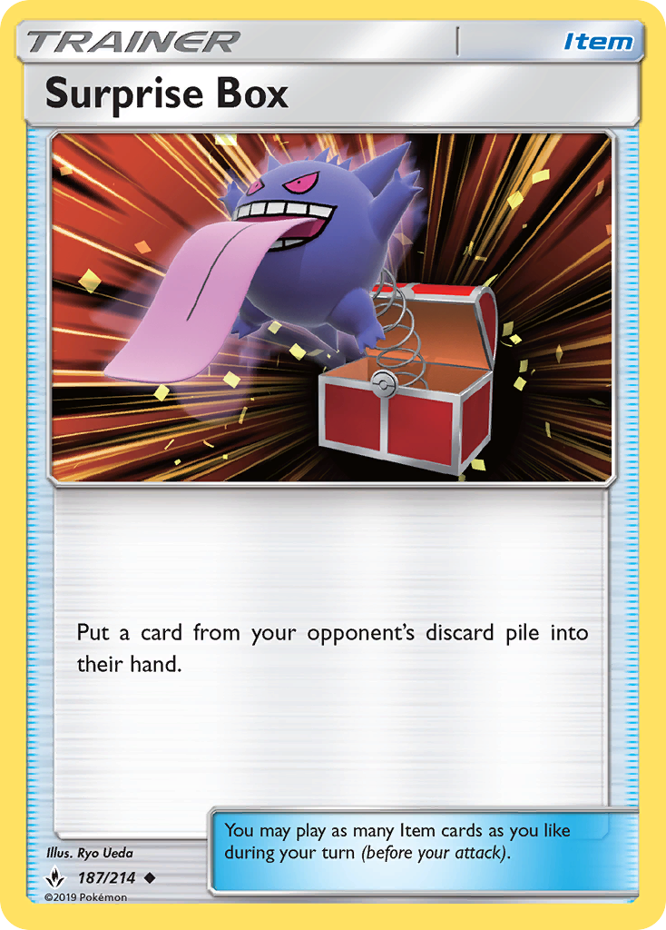 Surprise Box (187/214) [Sun & Moon: Unbroken Bonds] | Jomio and Rueliete's Cards and Comics