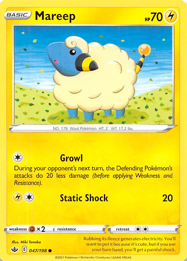 Mareep (047/198) [Sword & Shield: Chilling Reign] | Jomio and Rueliete's Cards and Comics