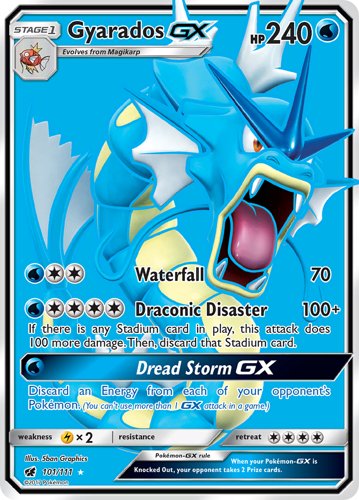Gyarados GX (101/111) [Sun & Moon: Crimson Invasion] | Jomio and Rueliete's Cards and Comics