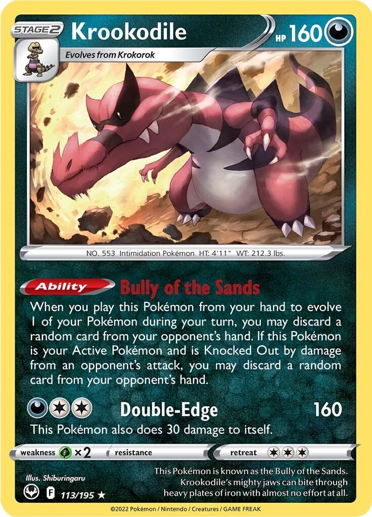 Krookodile (113/195) [Sword & Shield: Silver Tempest] | Jomio and Rueliete's Cards and Comics