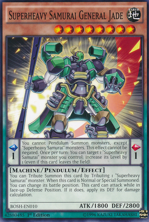 Superheavy Samurai General Jade [BOSH-EN010] Common | Jomio and Rueliete's Cards and Comics