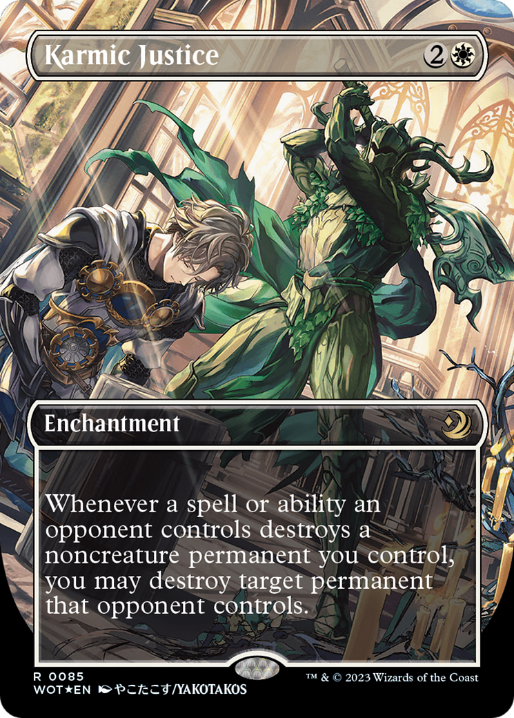 Karmic Justice (Anime Borderless) (Confetti Foil) [Wilds of Eldraine: Enchanting Tales] | Jomio and Rueliete's Cards and Comics