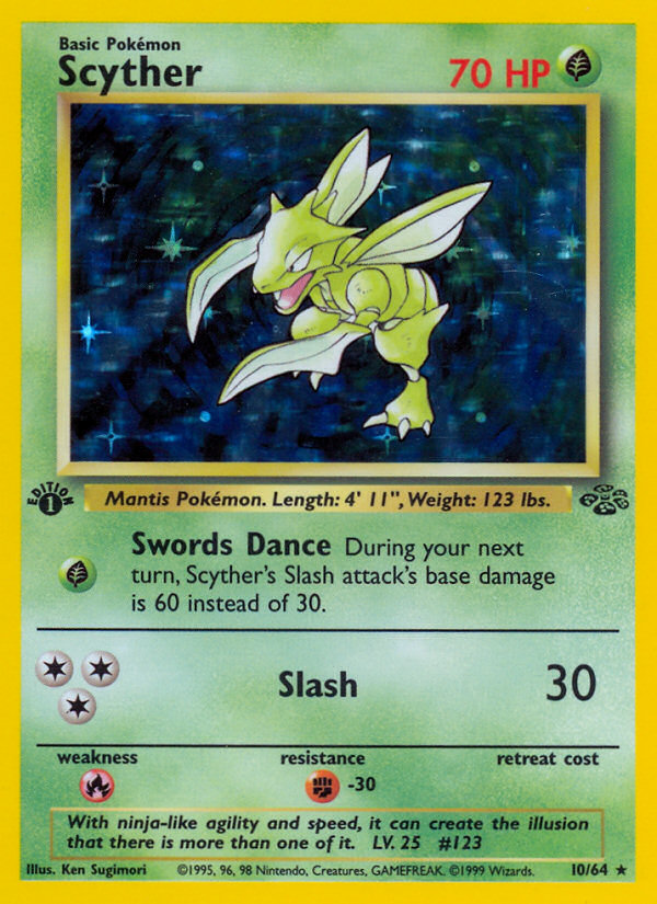 Scyther (10/64) [Jungle 1st Edition] | Jomio and Rueliete's Cards and Comics