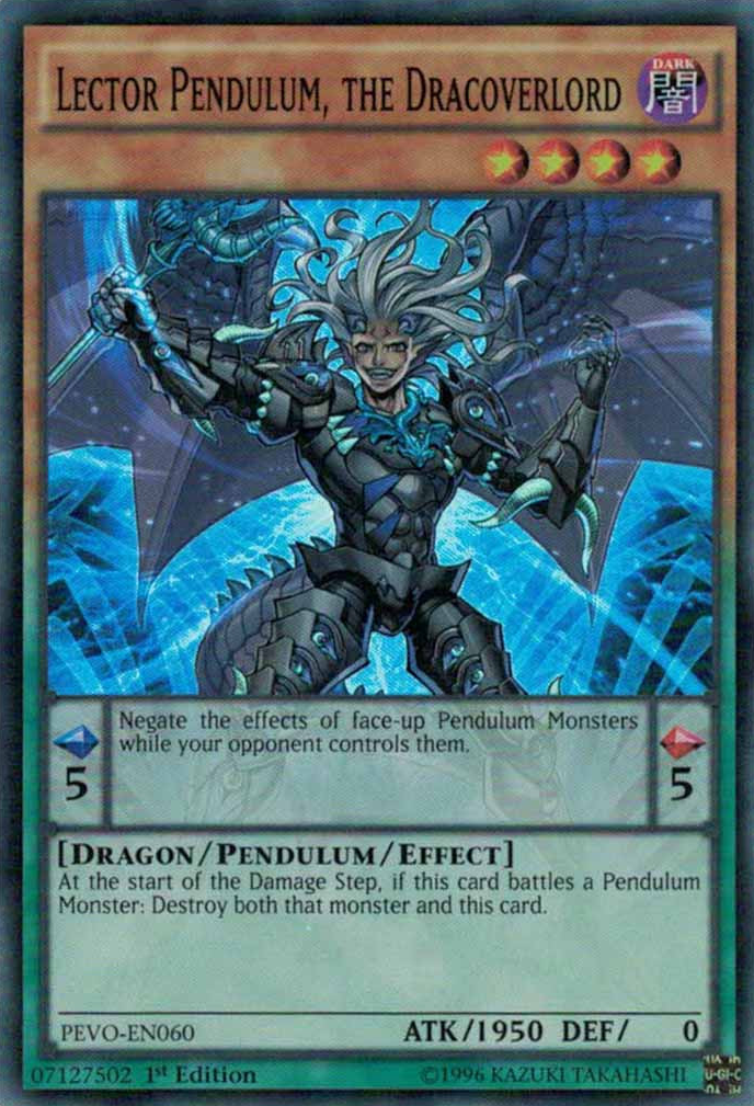 Lector Pendulum, the Dracoverlord [PEVO-EN060] Super Rare | Jomio and Rueliete's Cards and Comics