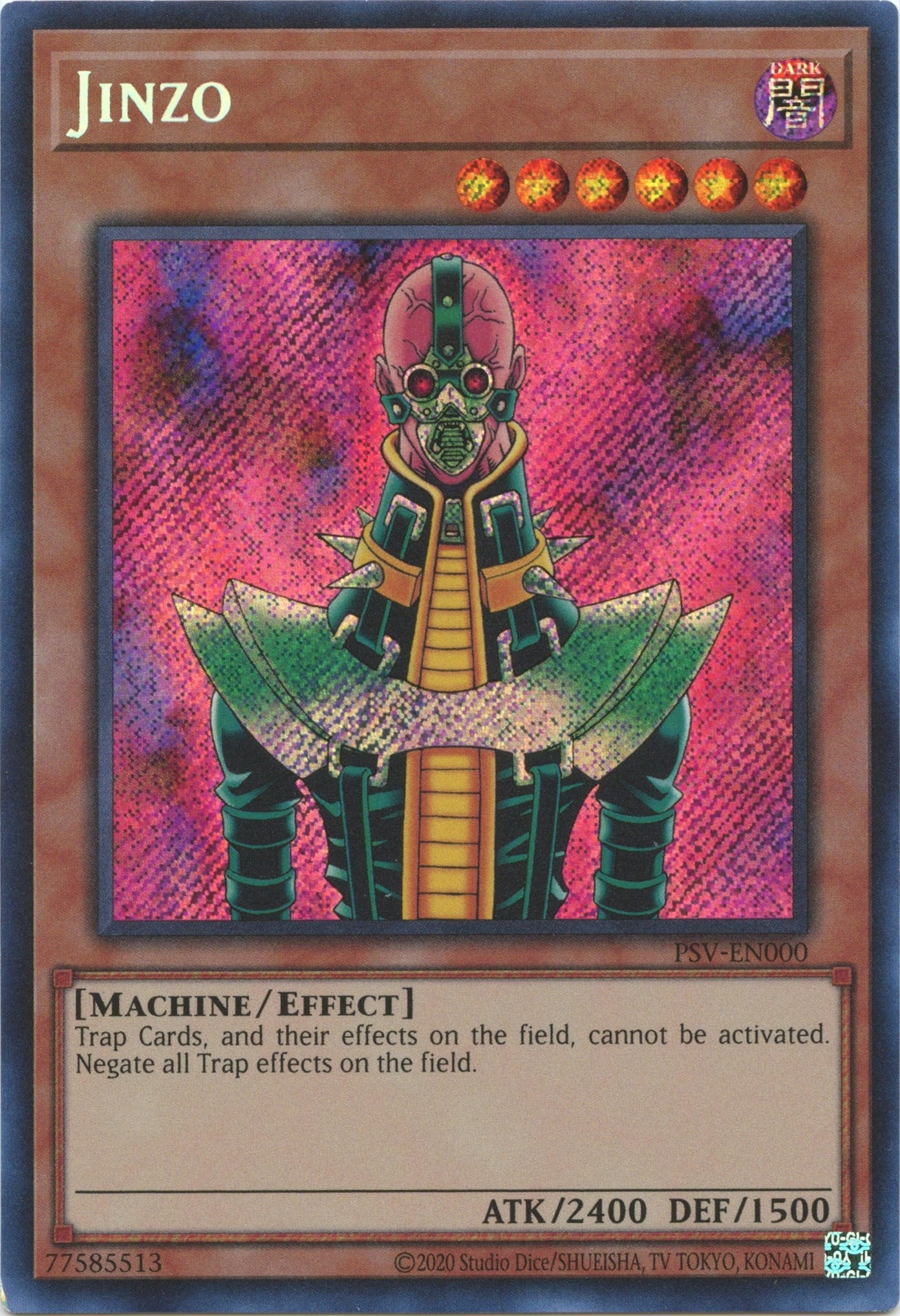 Jinzo (25th Anniversary) [PSV-EN000] Secret Rare | Jomio and Rueliete's Cards and Comics