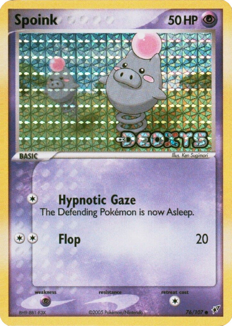 Spoink (76/107) (Stamped) [EX: Deoxys] | Jomio and Rueliete's Cards and Comics