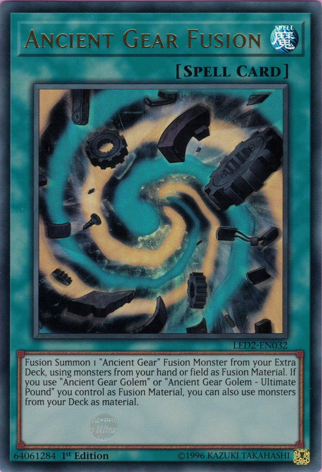 Ancient Gear Fusion [LED2-EN032] Ultra Rare | Jomio and Rueliete's Cards and Comics