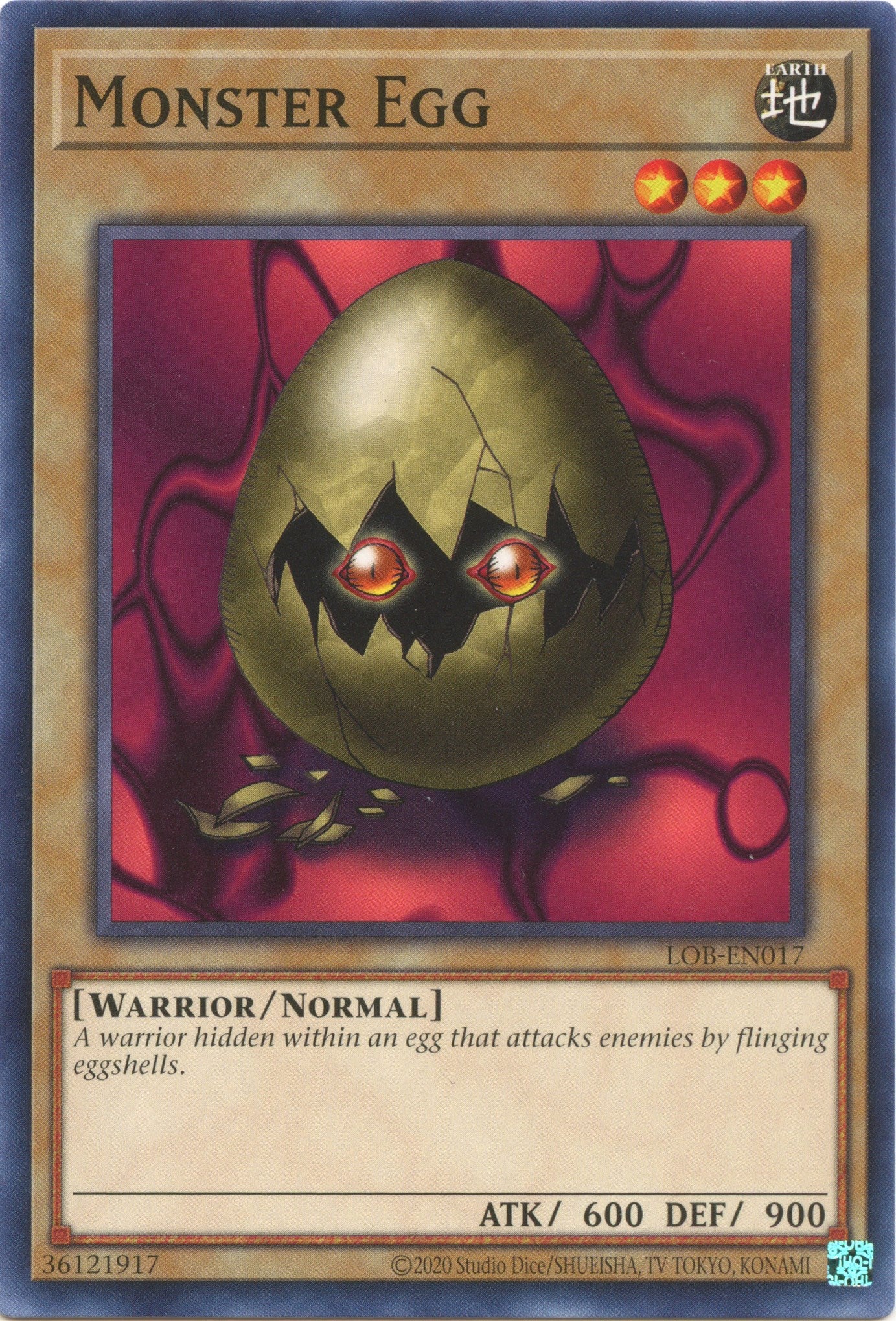 Monster Egg (25th Anniversary) [LOB-EN017] Common | Jomio and Rueliete's Cards and Comics