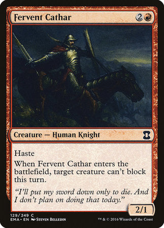 Fervent Cathar [Eternal Masters] | Jomio and Rueliete's Cards and Comics