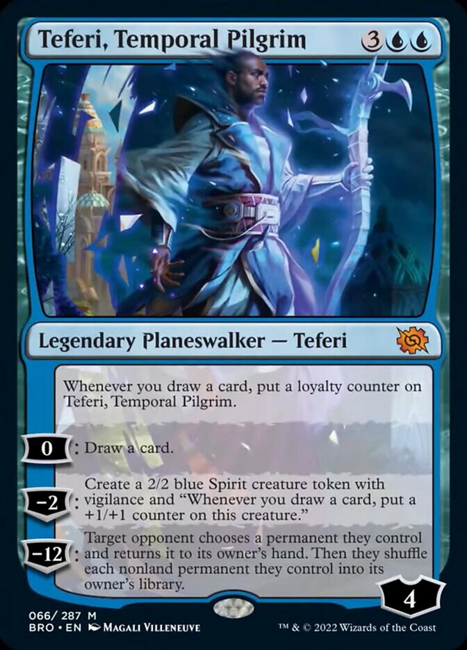 Teferi, Temporal Pilgrim [The Brothers' War] | Jomio and Rueliete's Cards and Comics