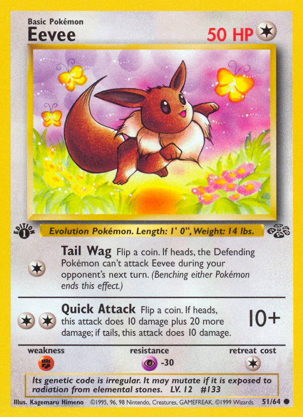 Eevee (51/64) [Jungle 1st Edition] | Jomio and Rueliete's Cards and Comics