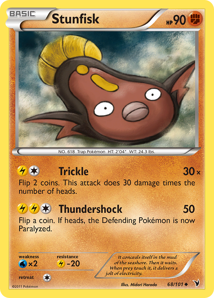 Stunfisk (68/101) [Black & White: Noble Victories] | Jomio and Rueliete's Cards and Comics