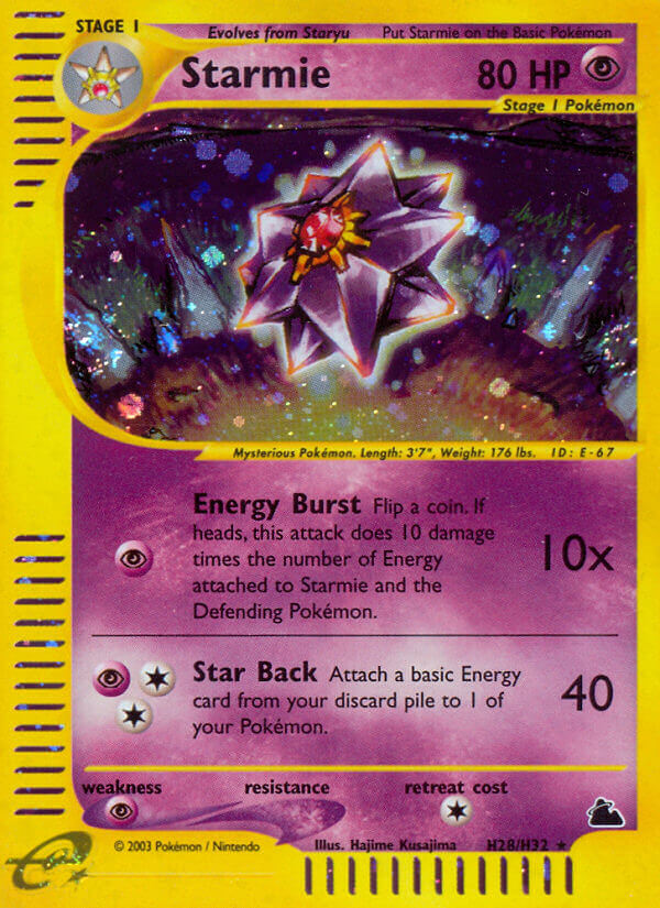 Starmie (H28/H32) [Skyridge] | Jomio and Rueliete's Cards and Comics