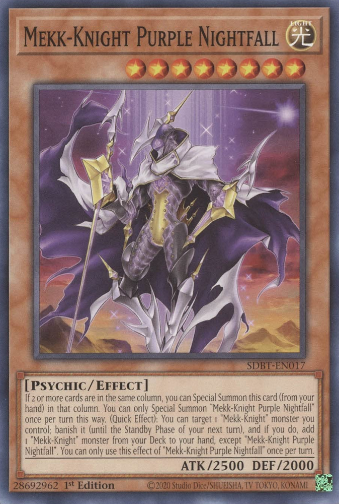 Mekk-Knight Purple Nightfall [SDBT-EN017] Common | Jomio and Rueliete's Cards and Comics