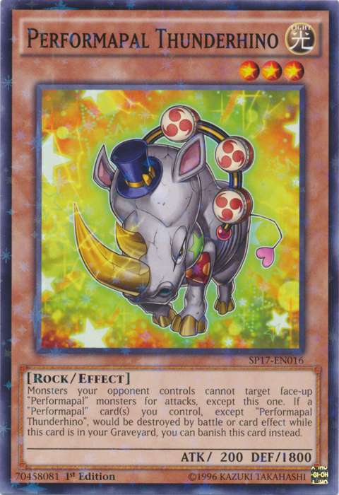 Performapal Thunderhino (Starfoil) [SP17-EN016] Starfoil Rare | Jomio and Rueliete's Cards and Comics