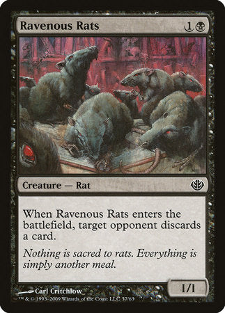 Ravenous Rats [Duel Decks: Garruk vs. Liliana] | Jomio and Rueliete's Cards and Comics