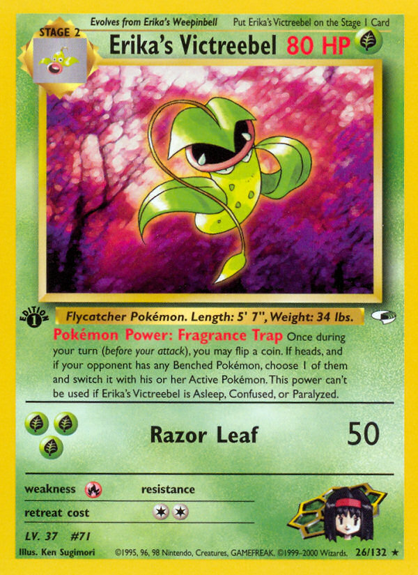 Erika's Victreebel (26/132) [Gym Heroes 1st Edition] | Jomio and Rueliete's Cards and Comics