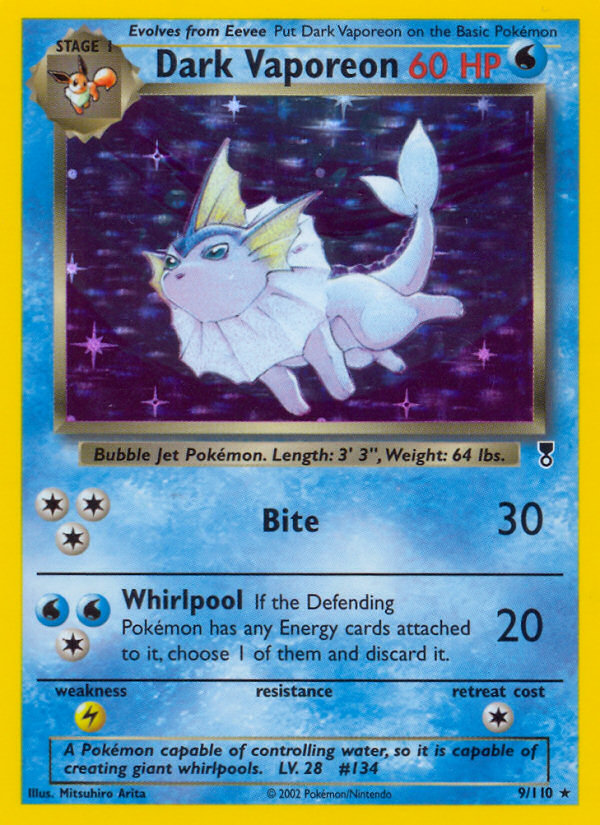 Dark Vaporeon (9/110) [Legendary Collection] | Jomio and Rueliete's Cards and Comics
