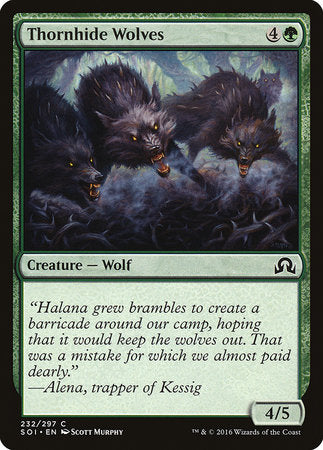 Thornhide Wolves [Shadows over Innistrad] | Jomio and Rueliete's Cards and Comics