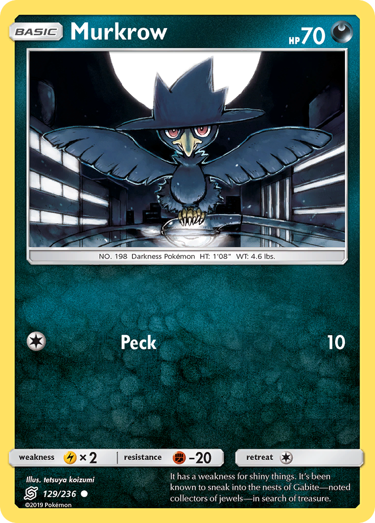 Murkrow (129/236) [Sun & Moon: Unified Minds] | Jomio and Rueliete's Cards and Comics