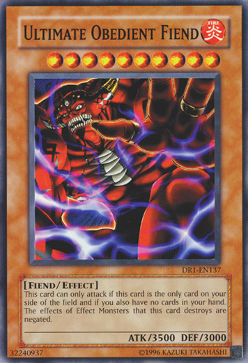 Ultimate Obedient Fiend [DR1-EN137] Common | Jomio and Rueliete's Cards and Comics