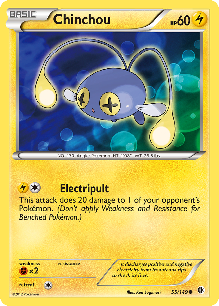 Chinchou (55/149) [Black & White: Boundaries Crossed] | Jomio and Rueliete's Cards and Comics