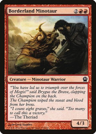 Borderland Minotaur [Theros] | Jomio and Rueliete's Cards and Comics