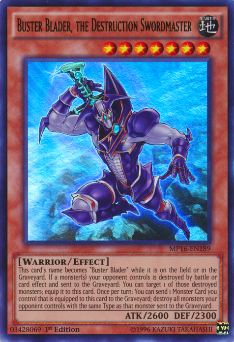 Buster Blader, the Destruction Swordmaster [MP16-EN189] Ultra Rare | Jomio and Rueliete's Cards and Comics