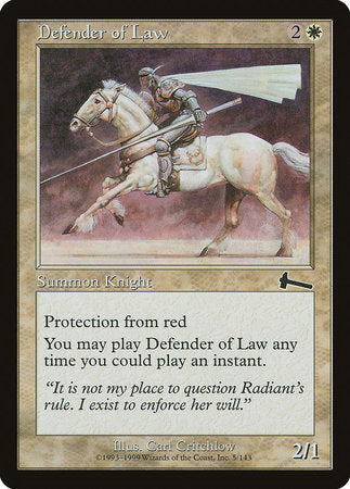 Defender of Law [Urza's Legacy] | Jomio and Rueliete's Cards and Comics