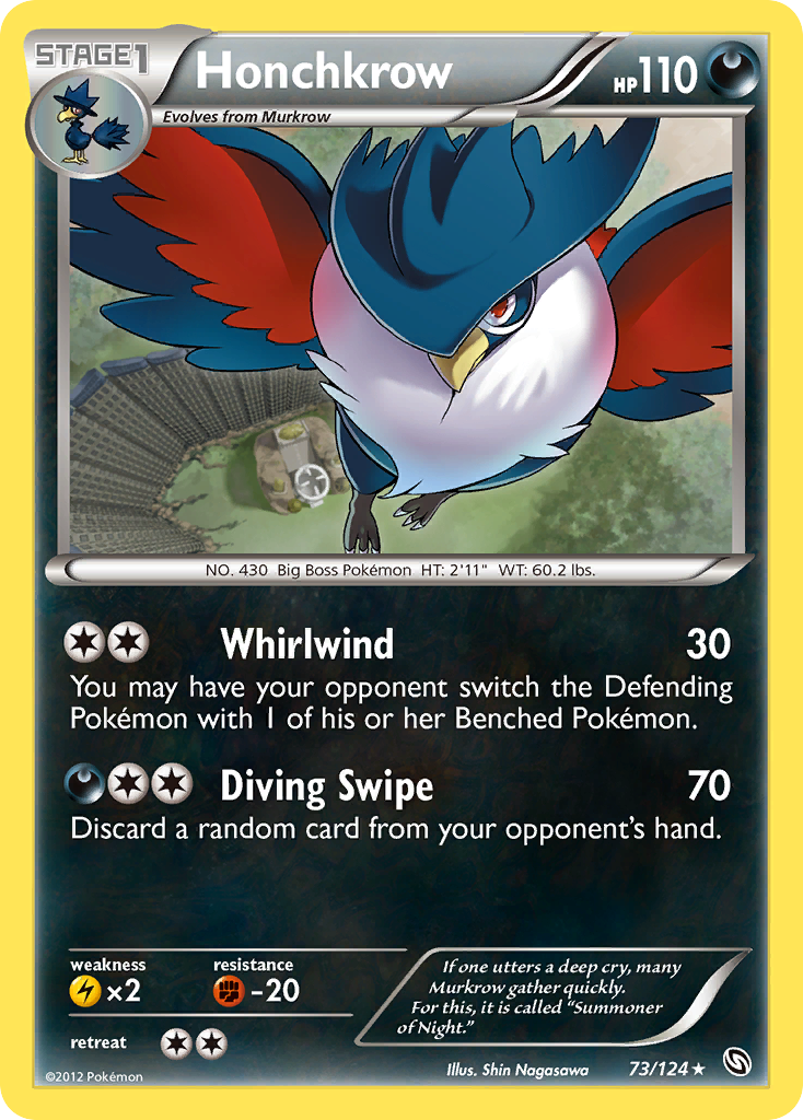 Honchkrow (73/124) [Black & White: Dragons Exalted] | Jomio and Rueliete's Cards and Comics