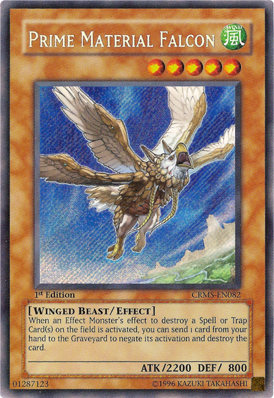 Prime Material Falcon [CRMS-EN082] Secret Rare | Jomio and Rueliete's Cards and Comics