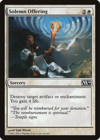 Solemn Offering [Magic 2014] | Jomio and Rueliete's Cards and Comics