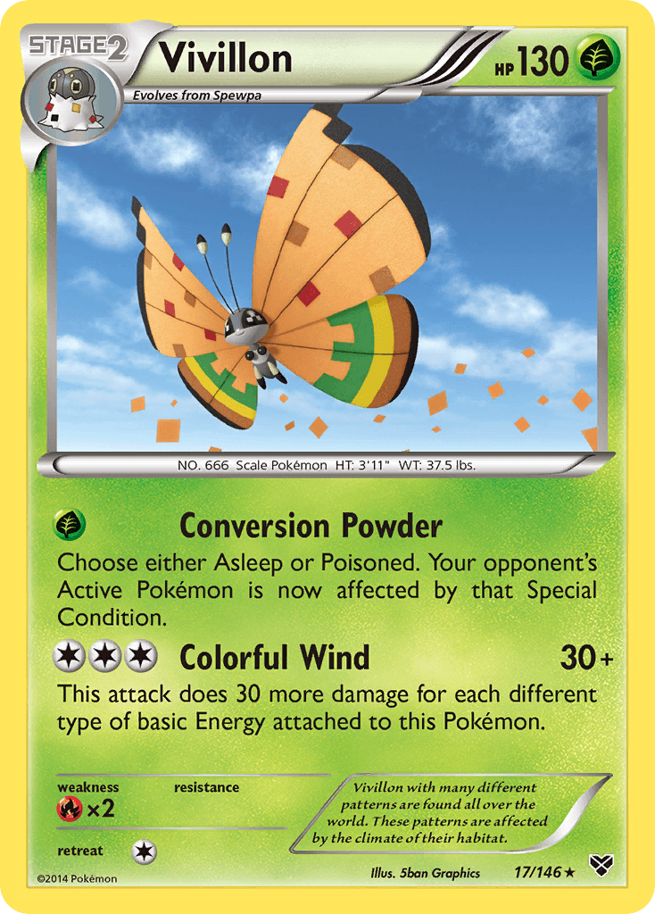Vivillon (17/146) (High Plains Form/Orange Wings) [XY: Base Set] | Jomio and Rueliete's Cards and Comics