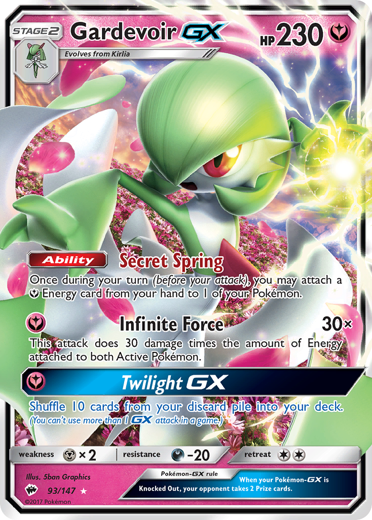 Gardevoir GX (93/147) [Sun & Moon: Burning Shadows] | Jomio and Rueliete's Cards and Comics