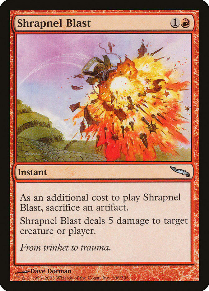 Shrapnel Blast [Mirrodin] | Jomio and Rueliete's Cards and Comics