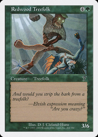 Redwood Treefolk [Seventh Edition] | Jomio and Rueliete's Cards and Comics