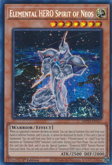 Elemental HERO Spirit of Neos [MP23-EN117] Prismatic Secret Rare | Jomio and Rueliete's Cards and Comics