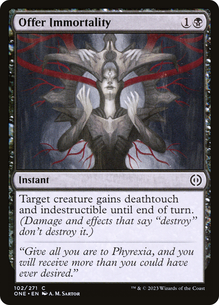 Offer Immortality [Phyrexia: All Will Be One] | Jomio and Rueliete's Cards and Comics