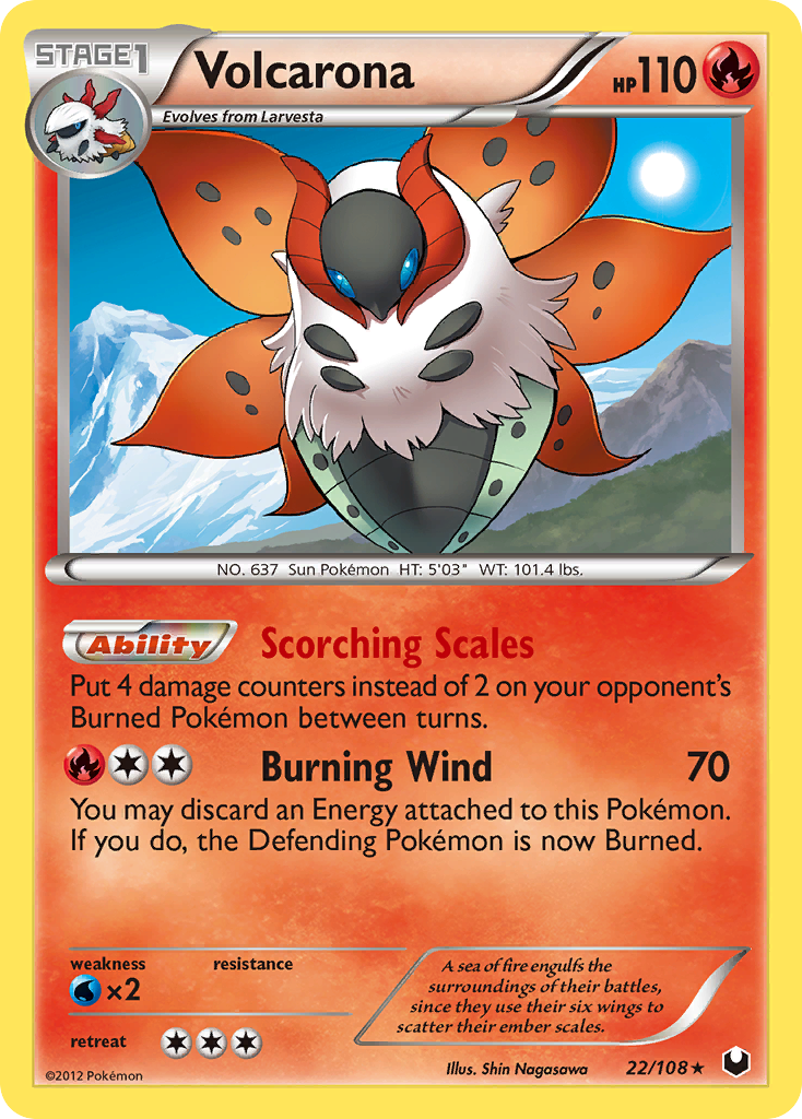 Volcarona (22/108) [Black & White: Dark Explorers] | Jomio and Rueliete's Cards and Comics