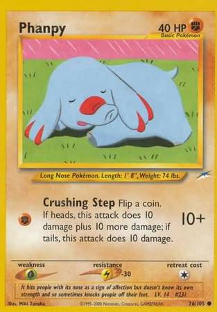 Phanpy (76/105) [Neo Destiny Unlimited] | Jomio and Rueliete's Cards and Comics