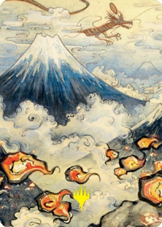 Mountain Art Card (Gold-Stamped Signature) [Kamigawa: Neon Dynasty Art Series] | Jomio and Rueliete's Cards and Comics