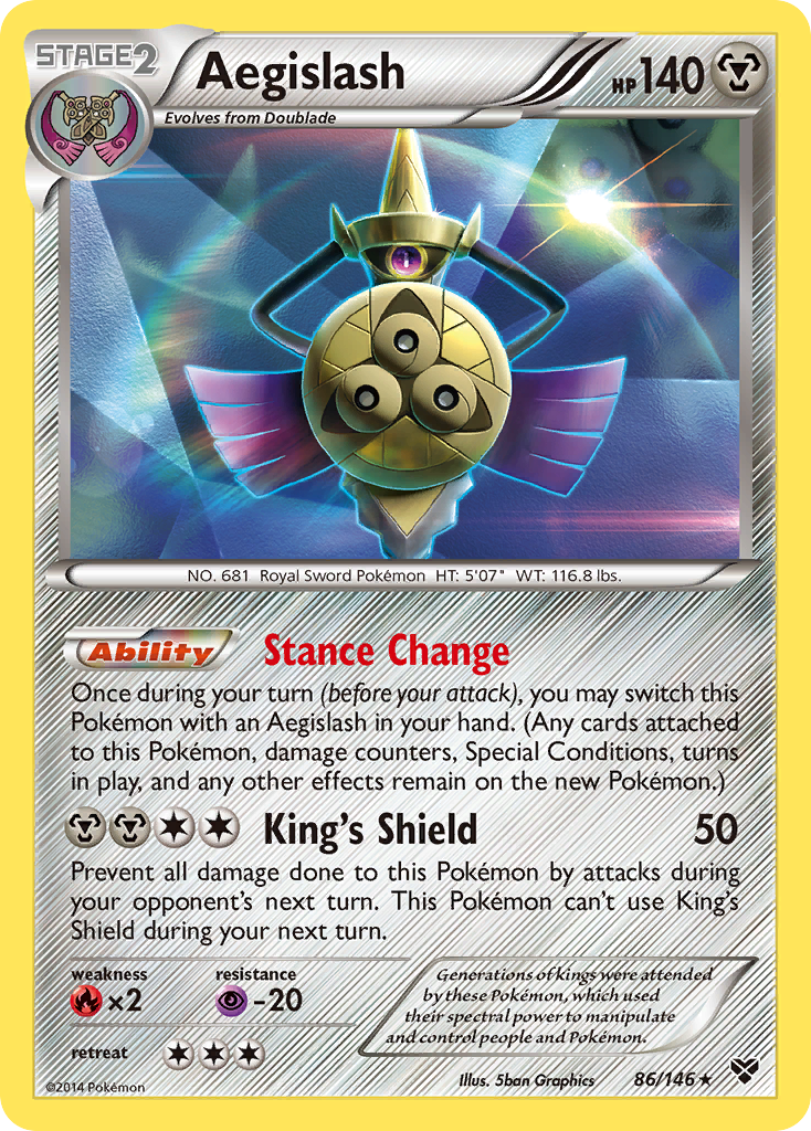 Aegislash (86/146) [XY: Base Set] | Jomio and Rueliete's Cards and Comics